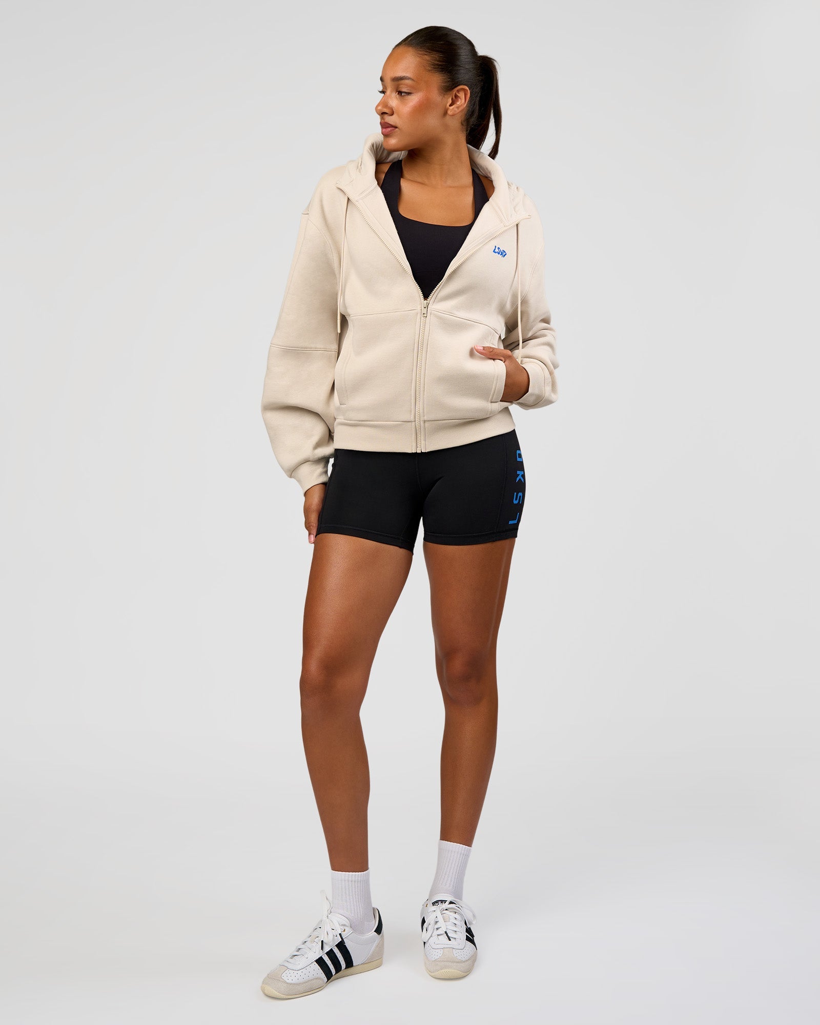 Run Fast Lift Heavy Hoodie - Clay-Palace Blue