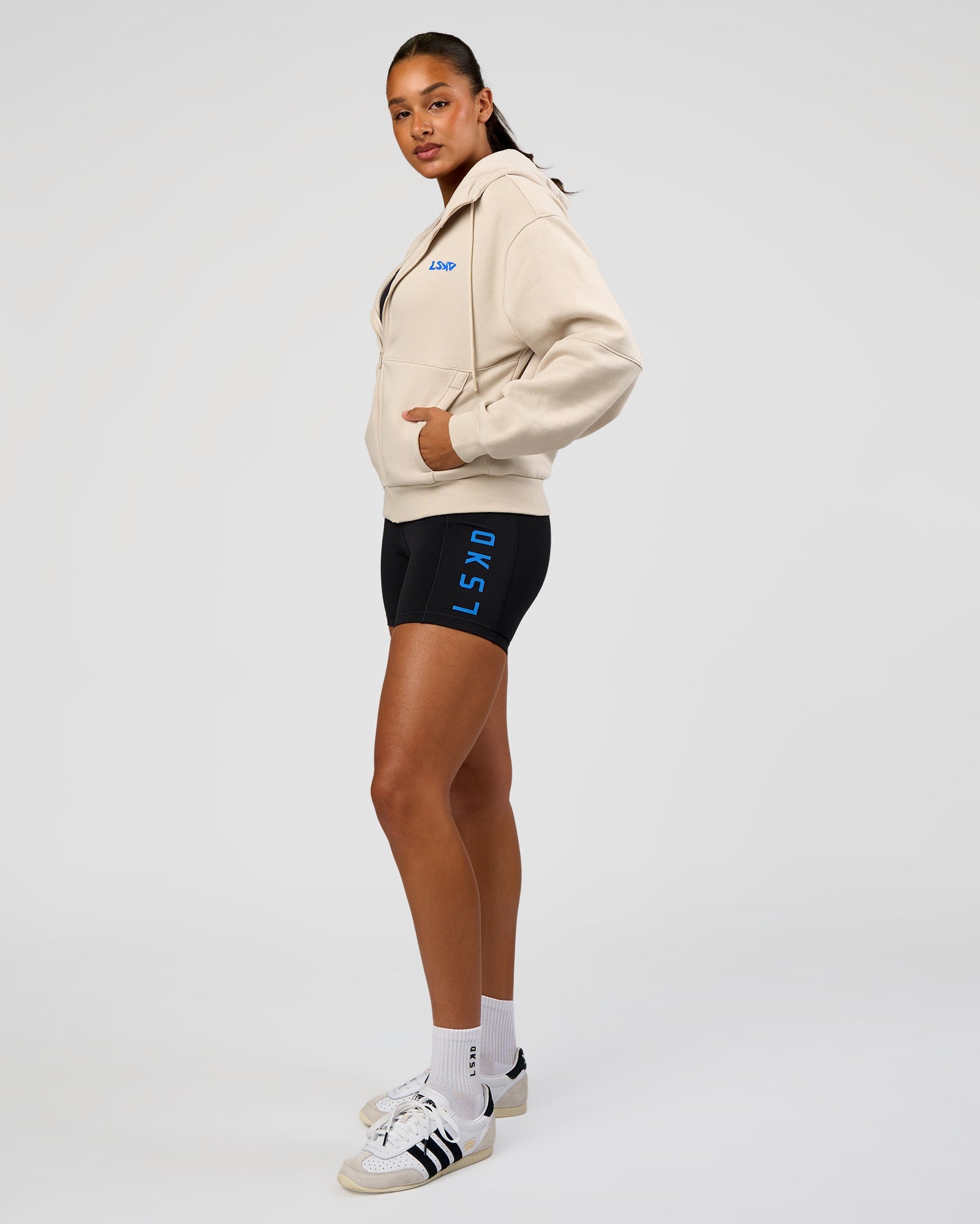 Run Fast Lift Heavy Hoodie - Clay-Palace Blue