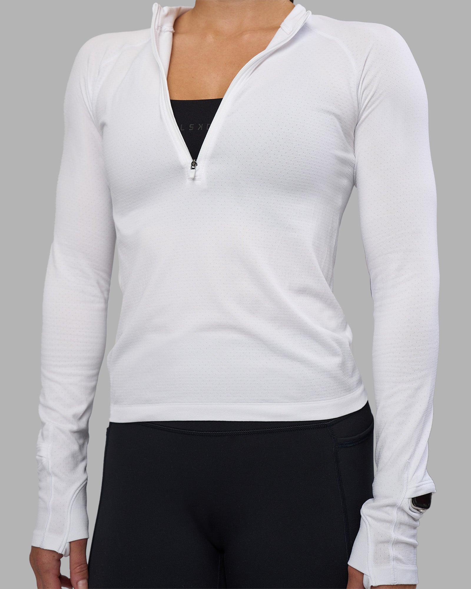 AeroFLX+ Long Sleeve Half Zip - White/White
