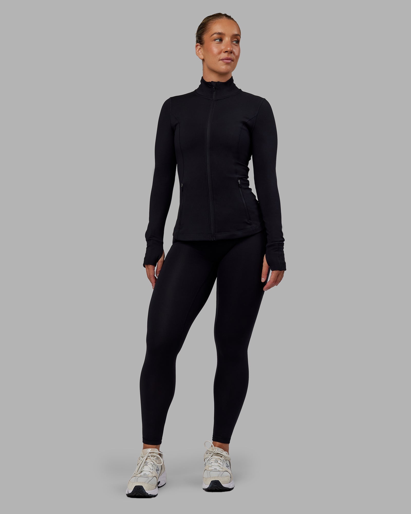 Stride Zip Through Jacket - Black