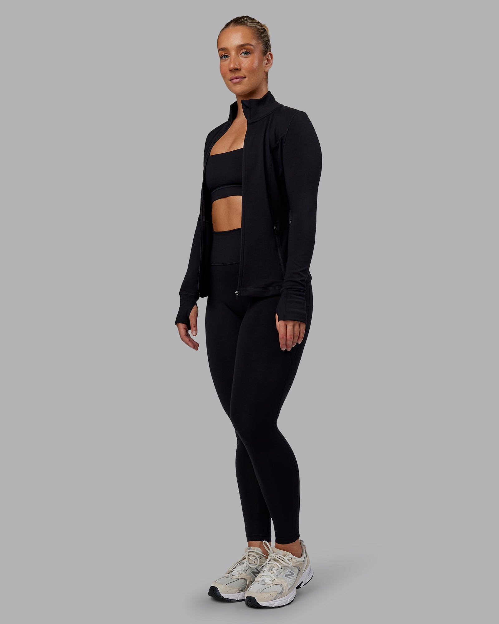 Stride Zip Through Jacket - Black