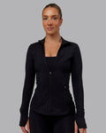 Stride Zip Through Jacket - Black