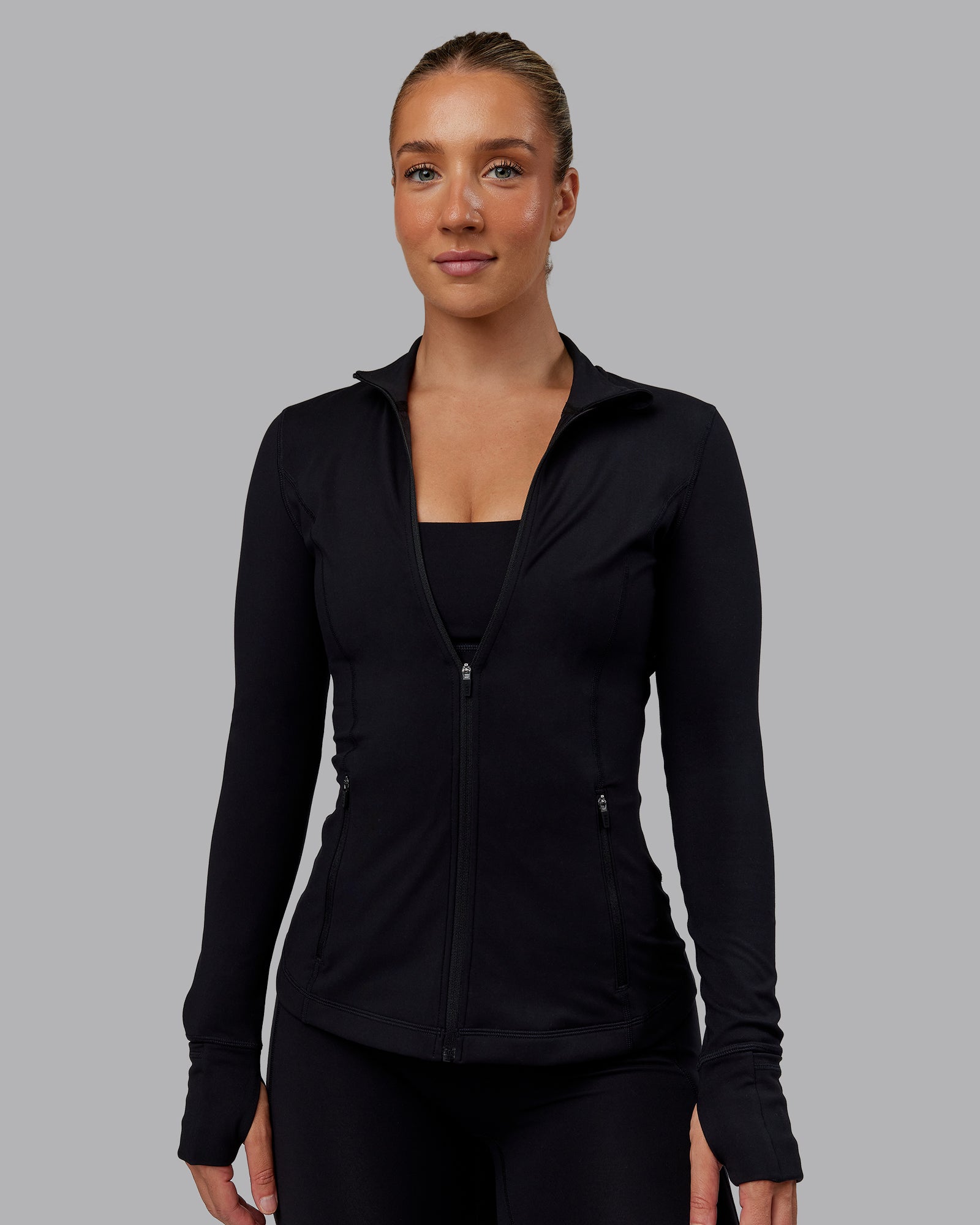 Stride Zip Through Jacket - Black