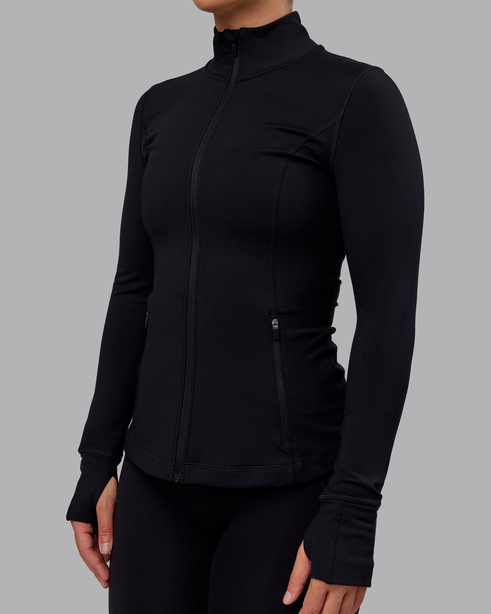 Stride Zip Through Jacket - Black