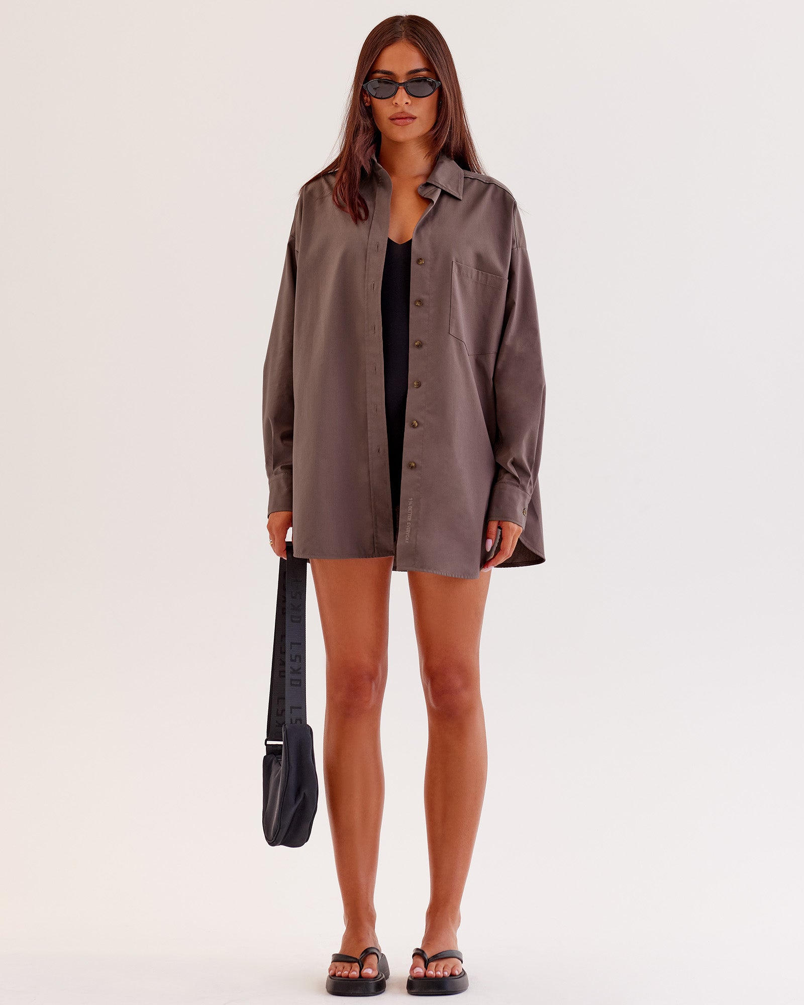 Go-To Oversized Shirt - Cocoa