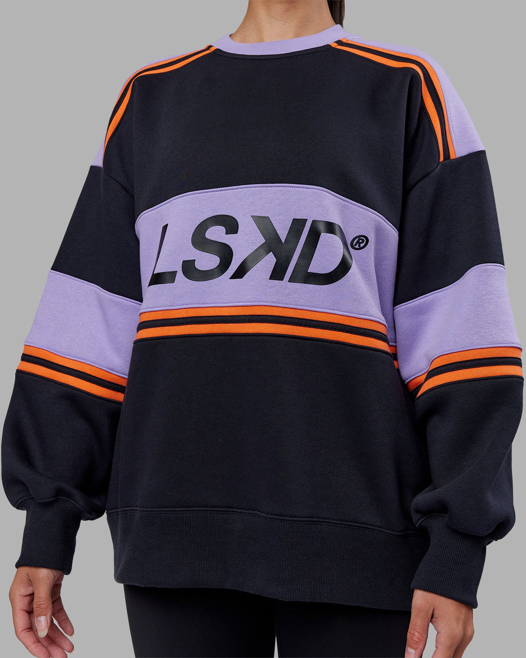 A-Team Sweater Oversize - Caviar-Violet Ray