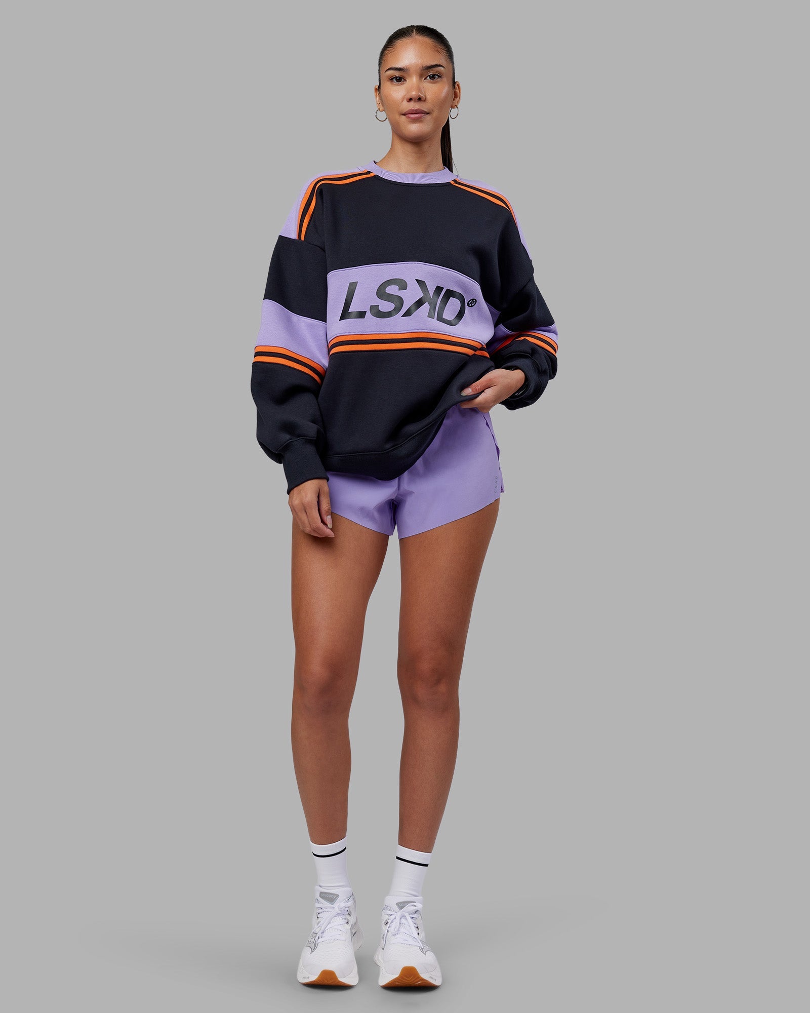 A-Team Sweater Oversize - Caviar-Violet Ray