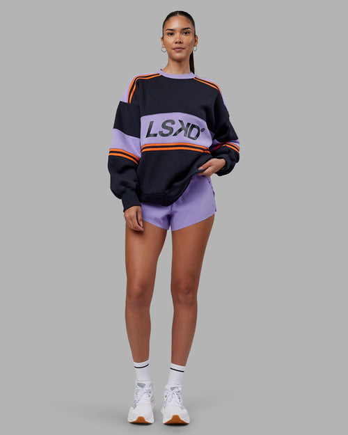 A-Team Sweater Oversize - Caviar-Violet Ray