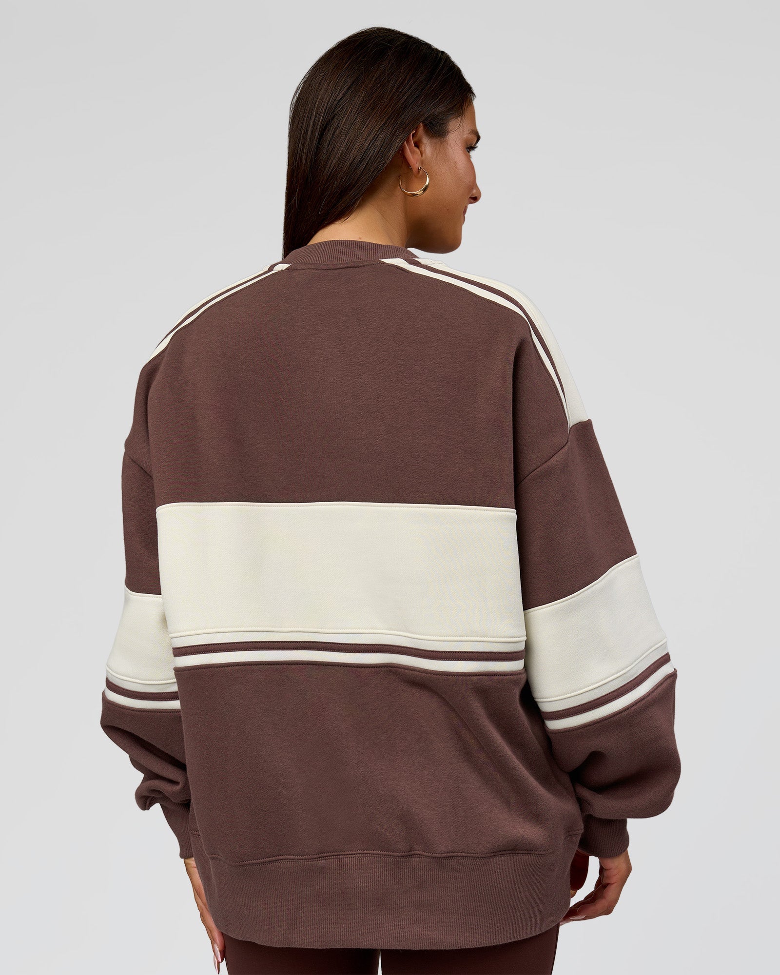 A-Team Sweater Oversize - Cocoa Powder-Off White