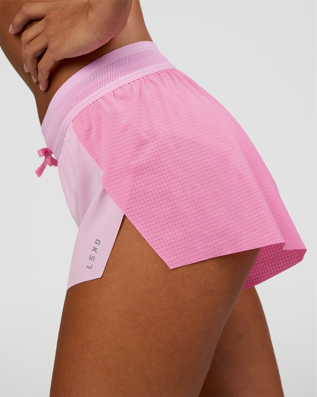 Accelerate 3" Mid-Rise Running Short - Candy Pink-Marshmallow