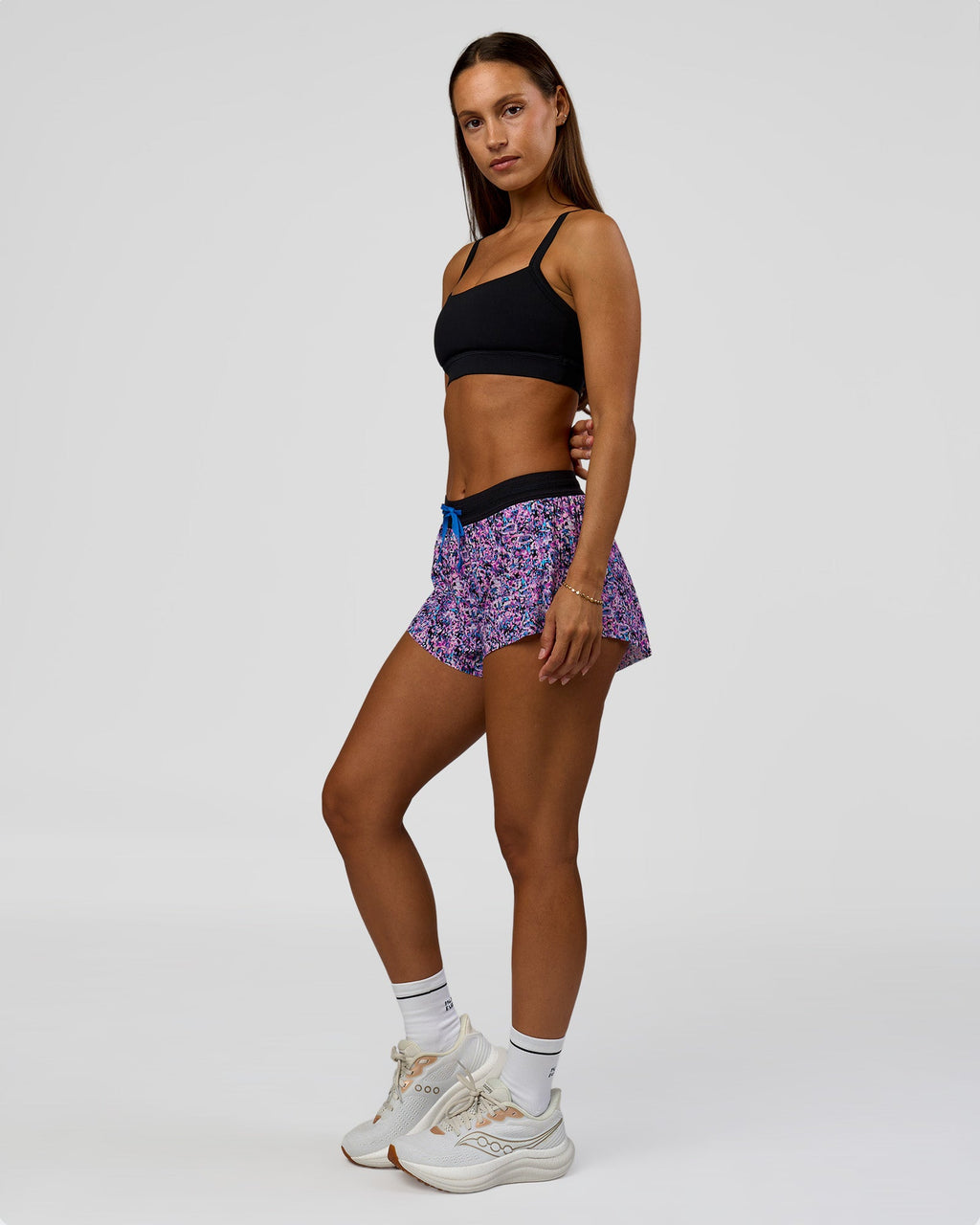 Accelerate 3" Mid-Rise Running Short - Energy Print Blue Multi