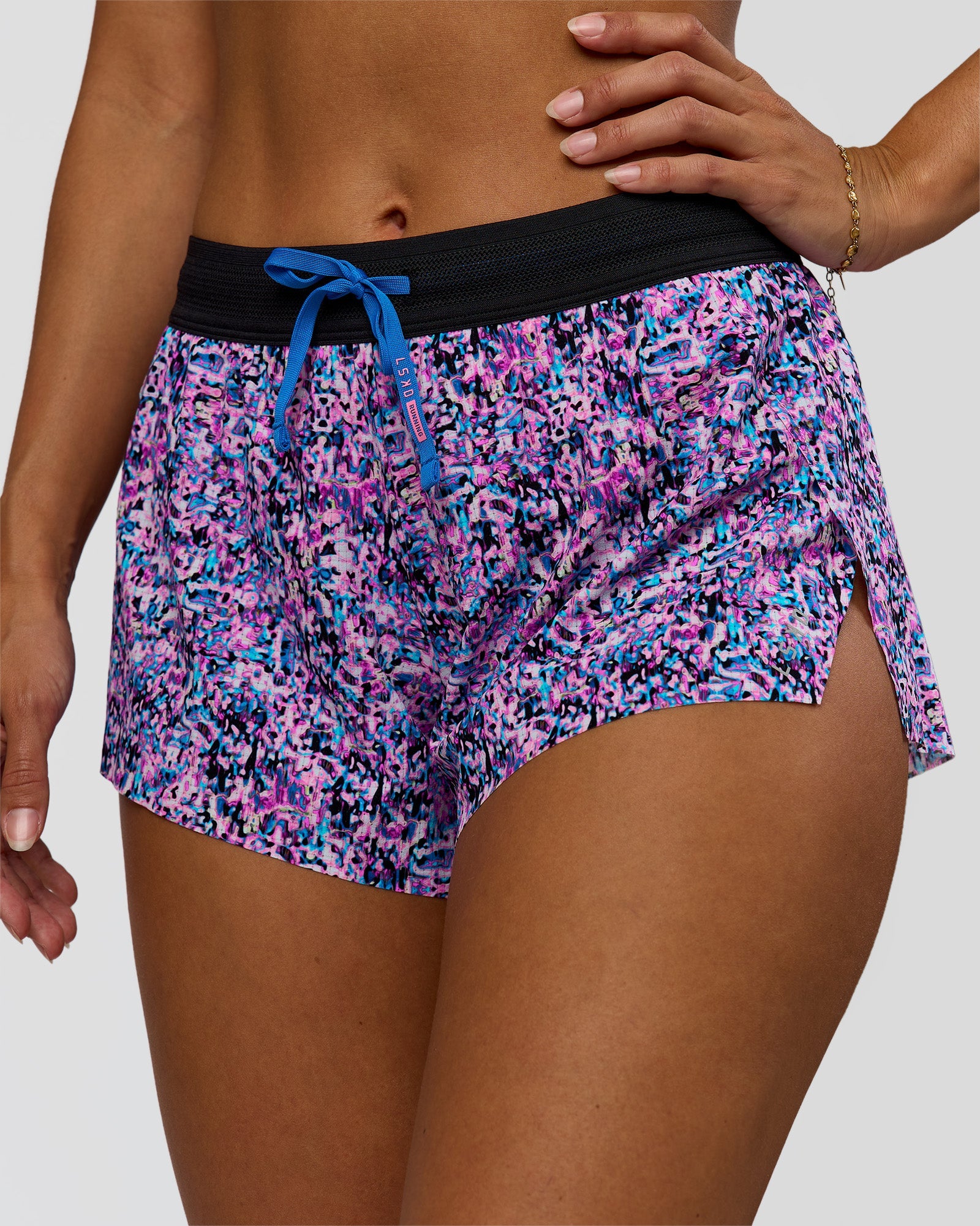 Accelerate 3" Mid-Rise Running Short - Energy Print Blue Multi