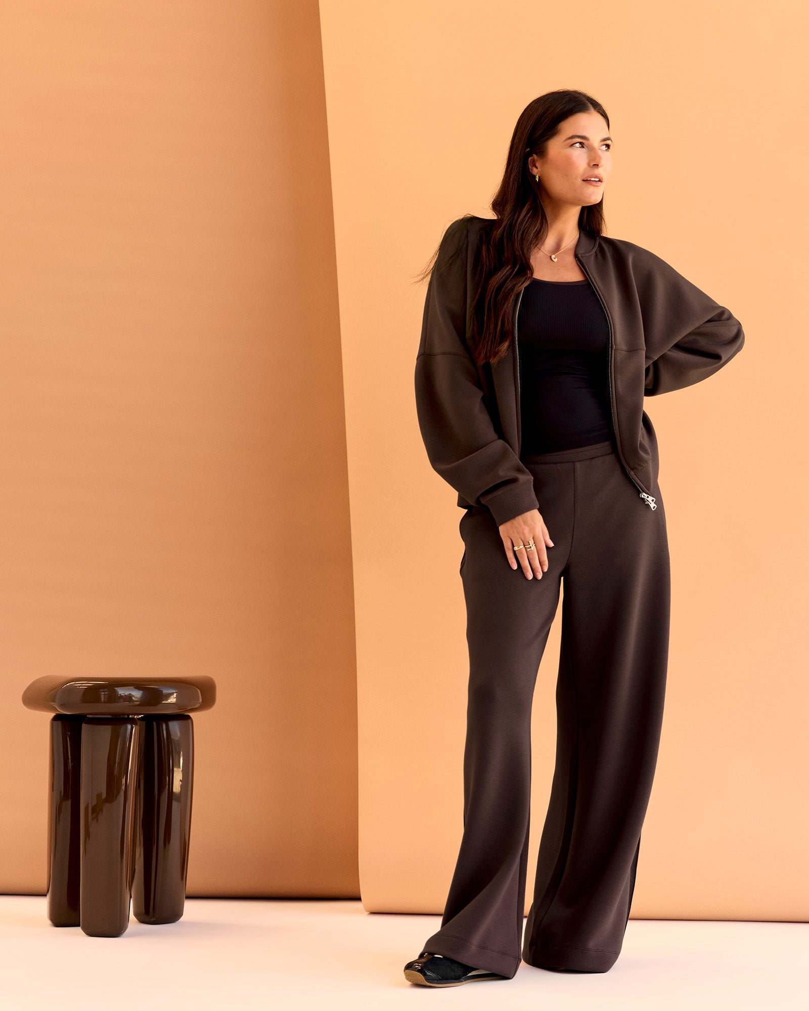 CF Elevate SoftTouch Bomber - Hot Chocolate