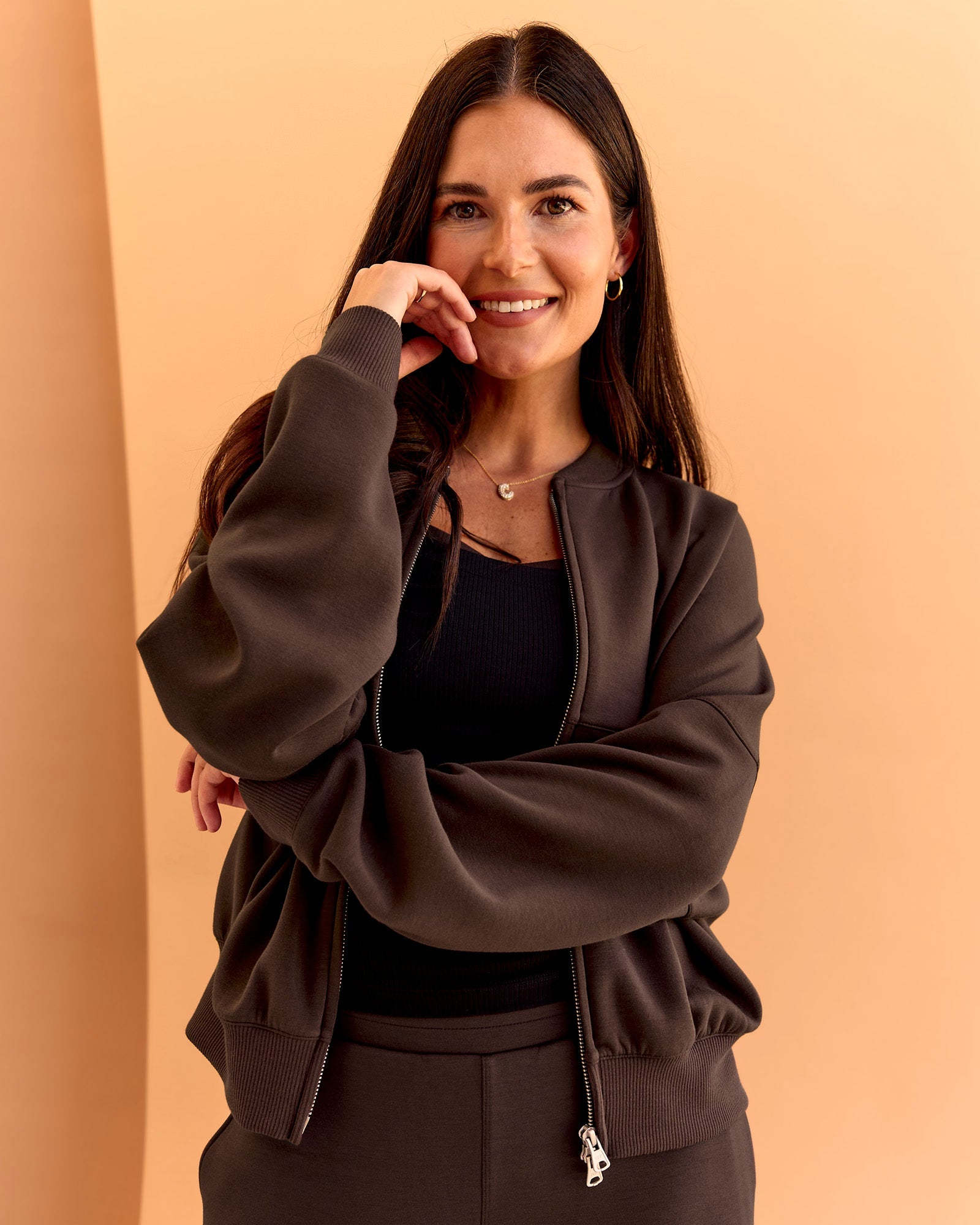 CF Elevate SoftTouch Bomber - Hot Chocolate