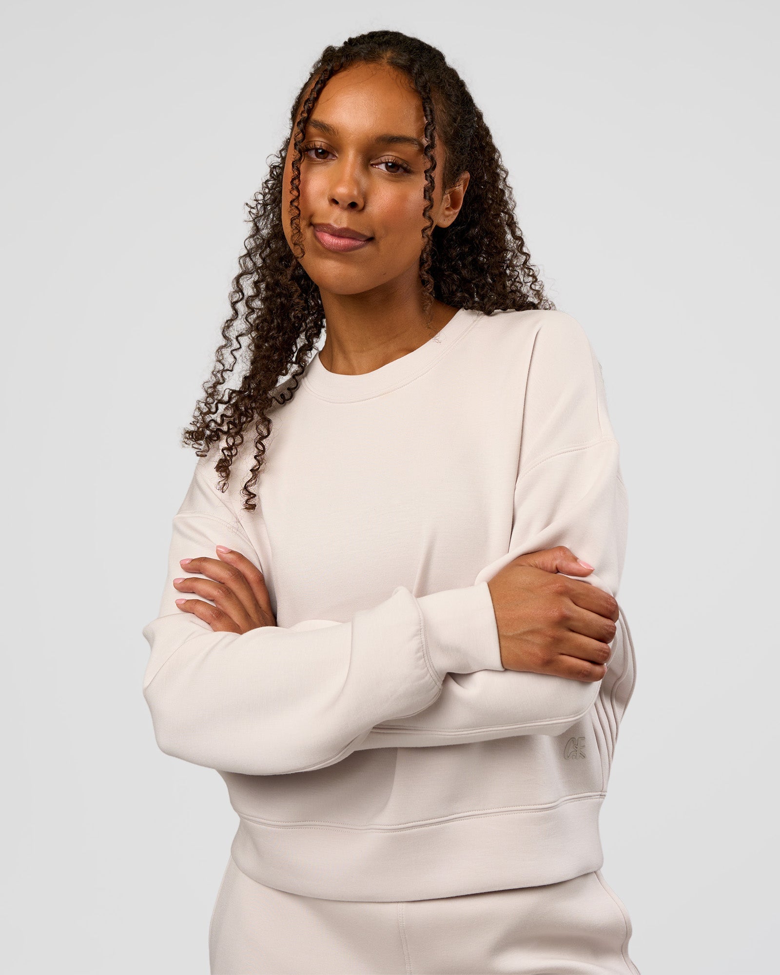 CF Elevate SoftTouch Pintuck Sweater  - Clay
