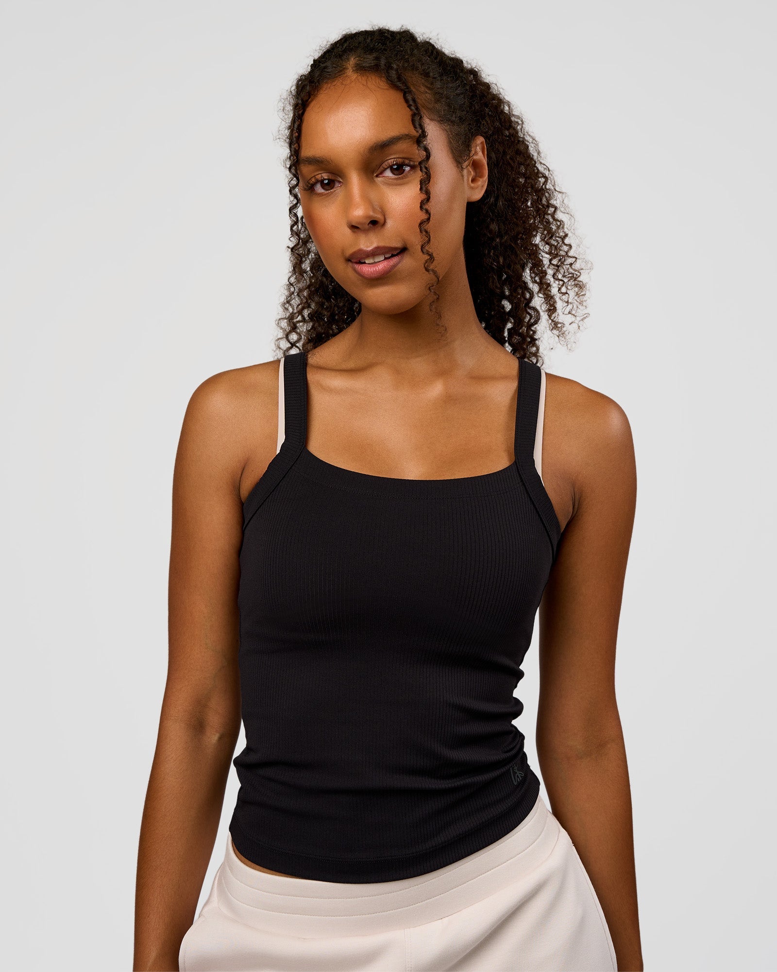 CF Move Through It Rib Tank - Black