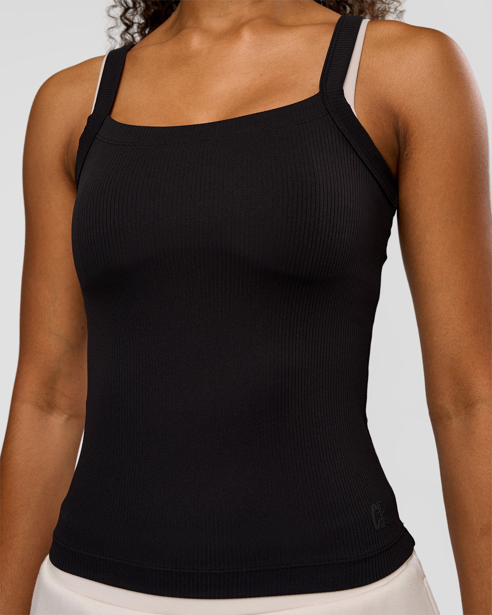 CF Move Through It Rib Tank - Black