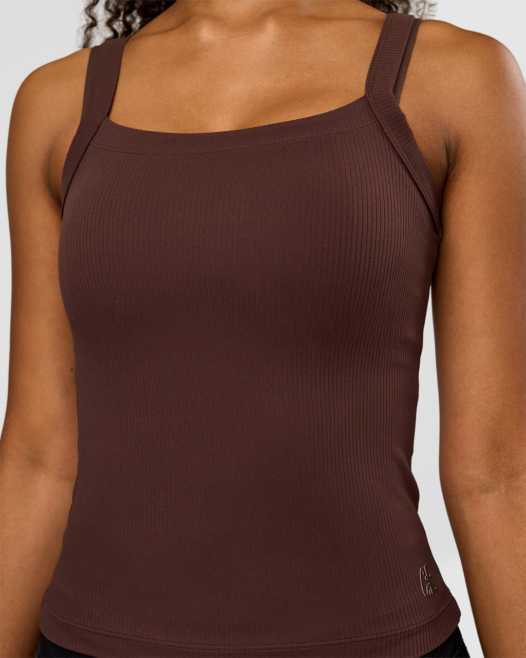 CF Move Through It Rib Tank - Hot Chocolate