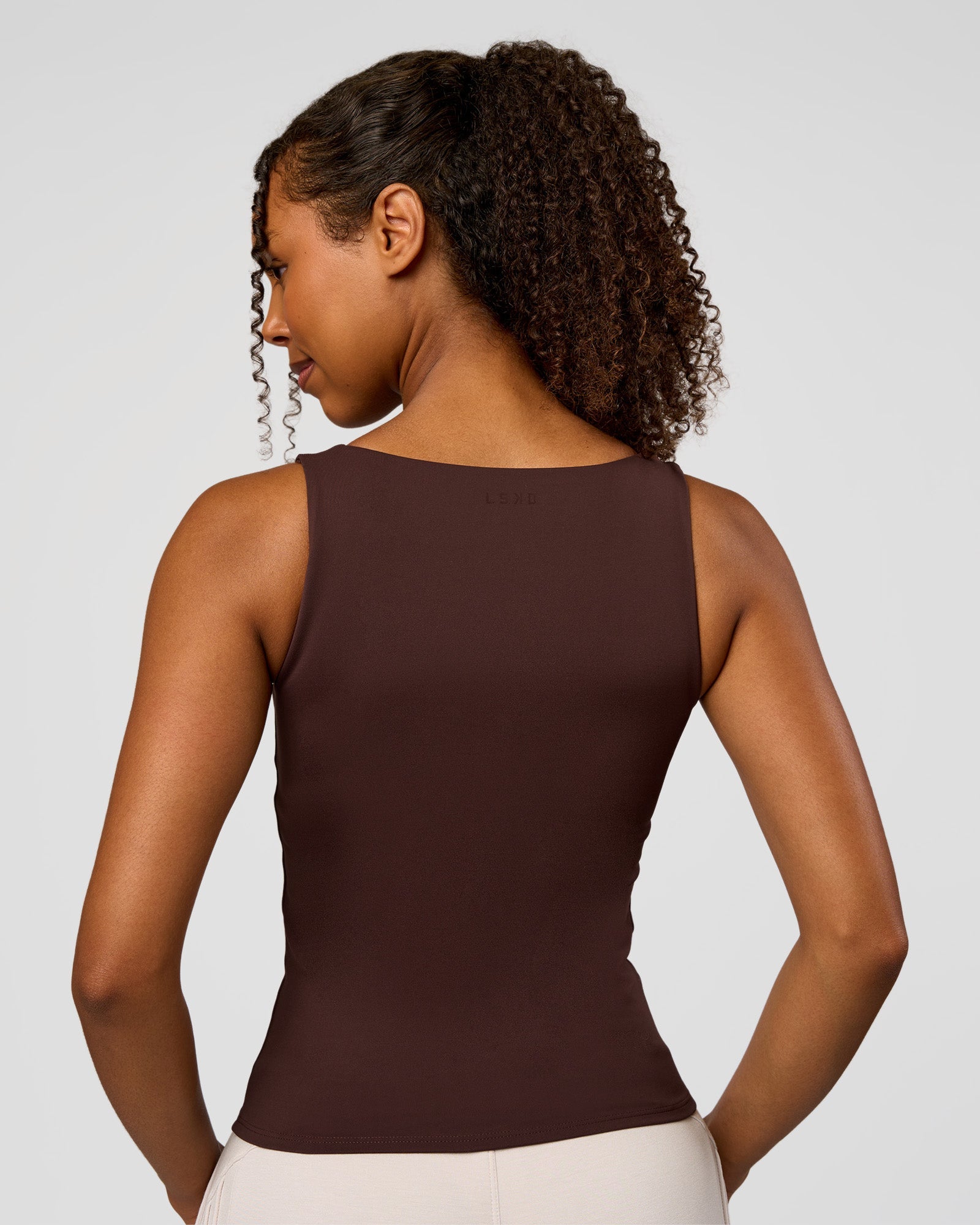 CF Train Hard Shelf Bra Tank - Hot Chocolate