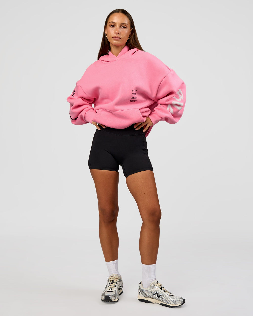 CFT BNE 26 Unisex Oversized Hoodie - Candy Pink-Black