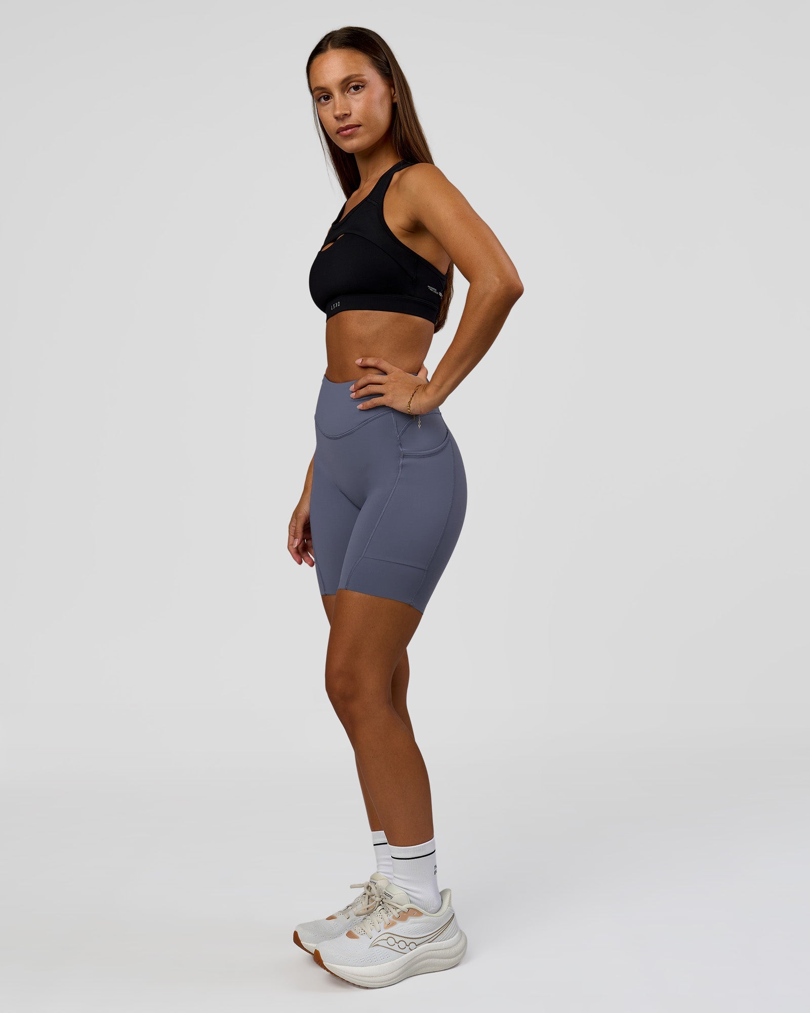 Elite Run High-Rise 7" Short Pockets - Night Shadow