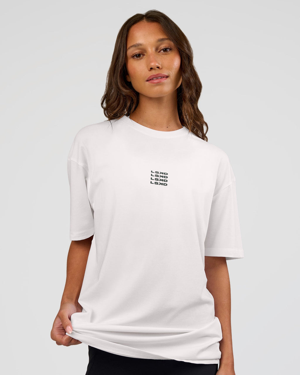 Everyday Elevation FLXCotton Oversized Tee - White-Carbon Green