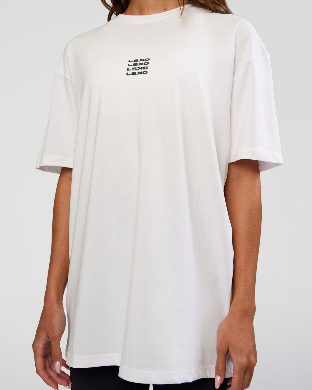 Everyday Elevation FLXCotton Oversized Tee - White-Carbon Green