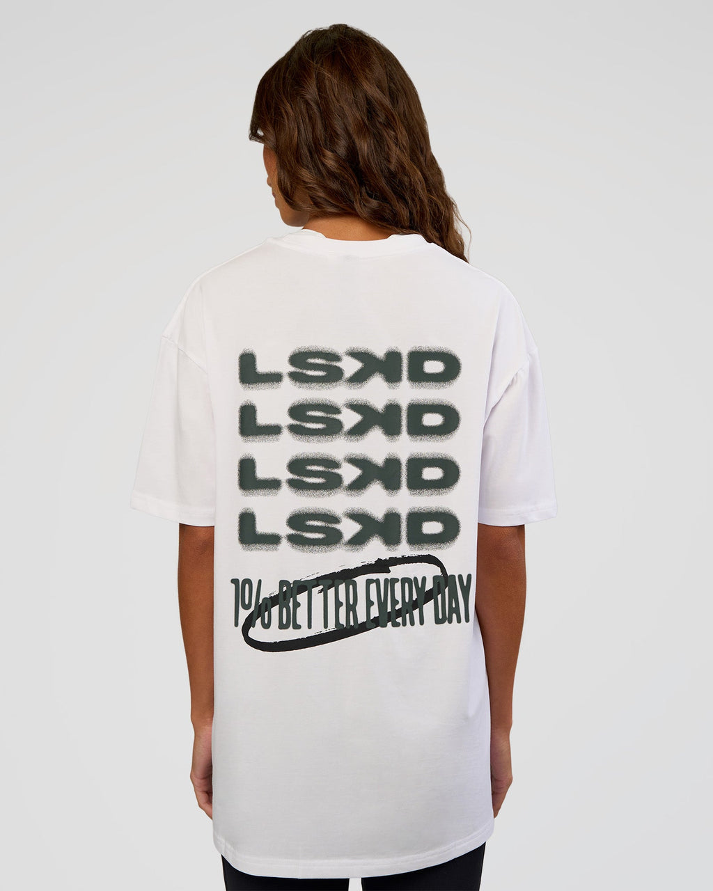 Everyday Elevation FLXCotton Oversized Tee - White-Carbon Green