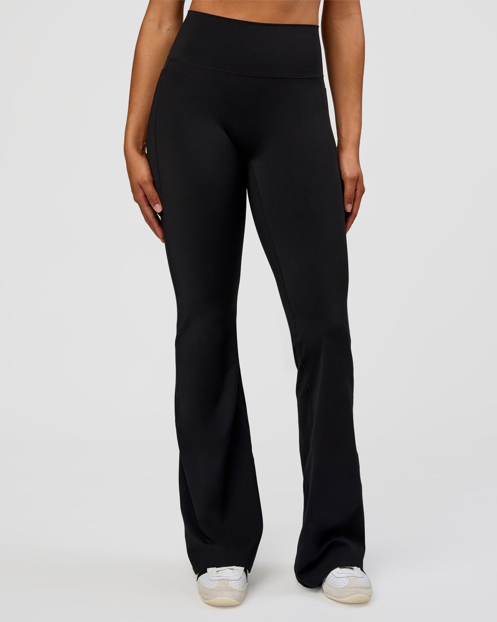 Fusion V-Contour High-Rise Flared Tall Legging Pockets - Black