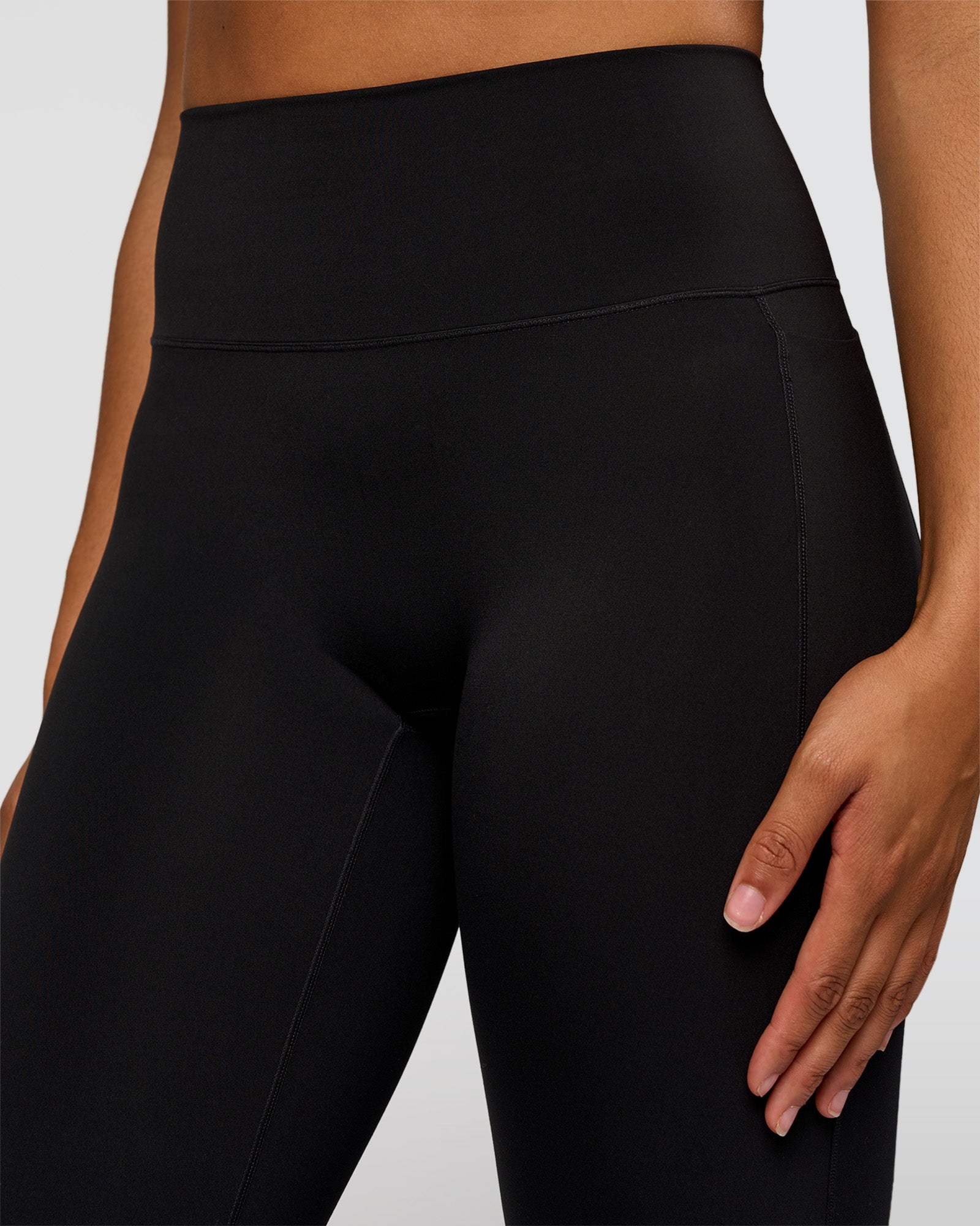 Fusion V-Contour High-Rise Flared Tall Legging Pockets - Black