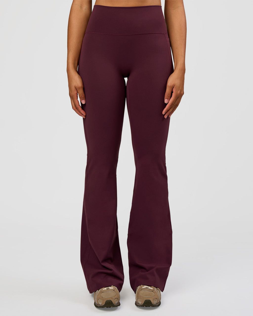 Fusion V-Contour High-Rise Flared Tall Legging Pockets - Cherry Lacquer