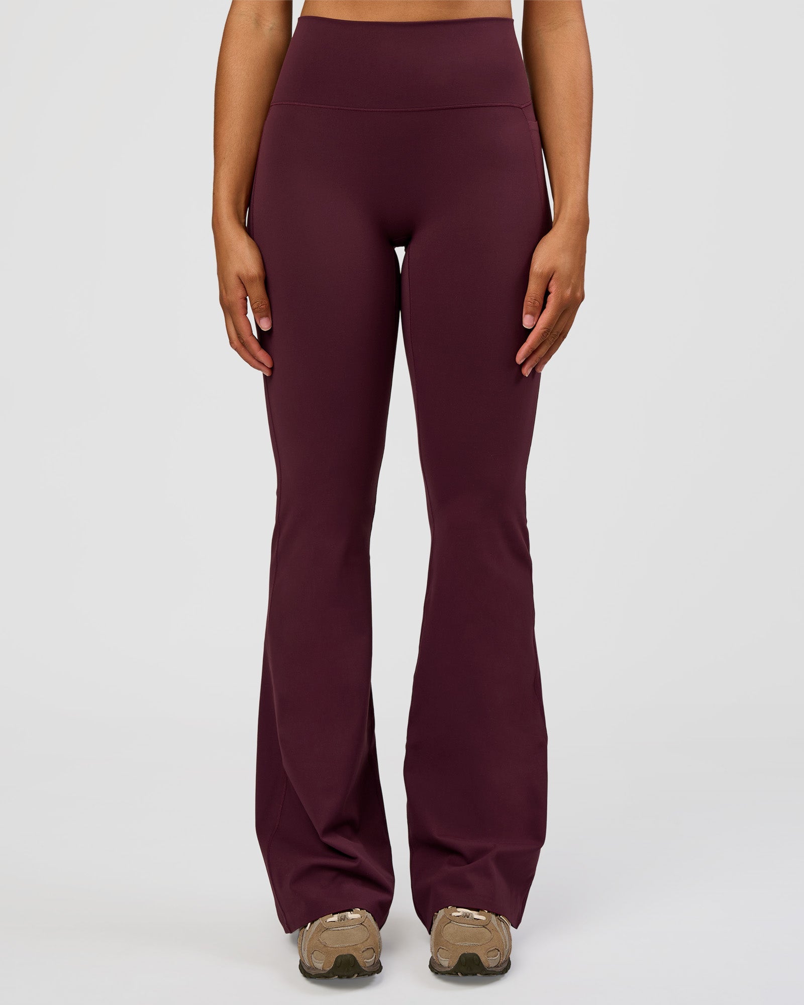 Fusion V-Contour High-Rise Flared Tall Legging Pockets - Cherry Lacquer