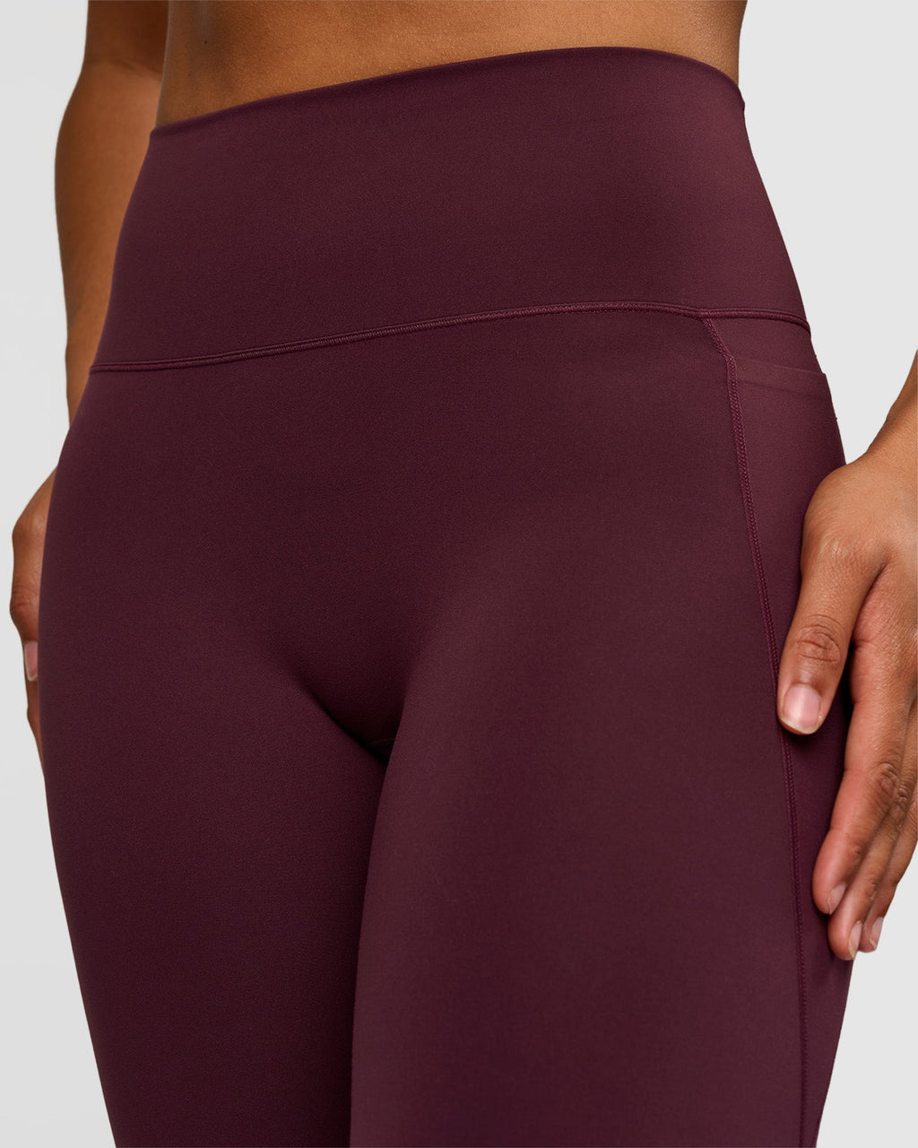 Fusion V-Contour High-Rise Flared Tall Legging Pockets - Cherry Lacquer