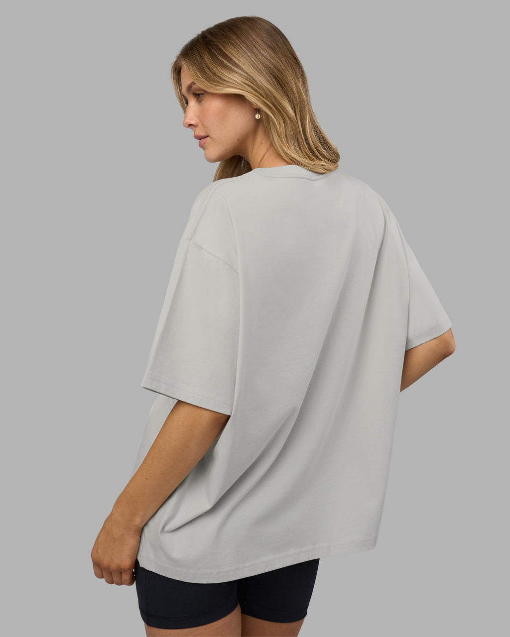 Go-To FLXCotton Oversized Tee - Digital Mist-White