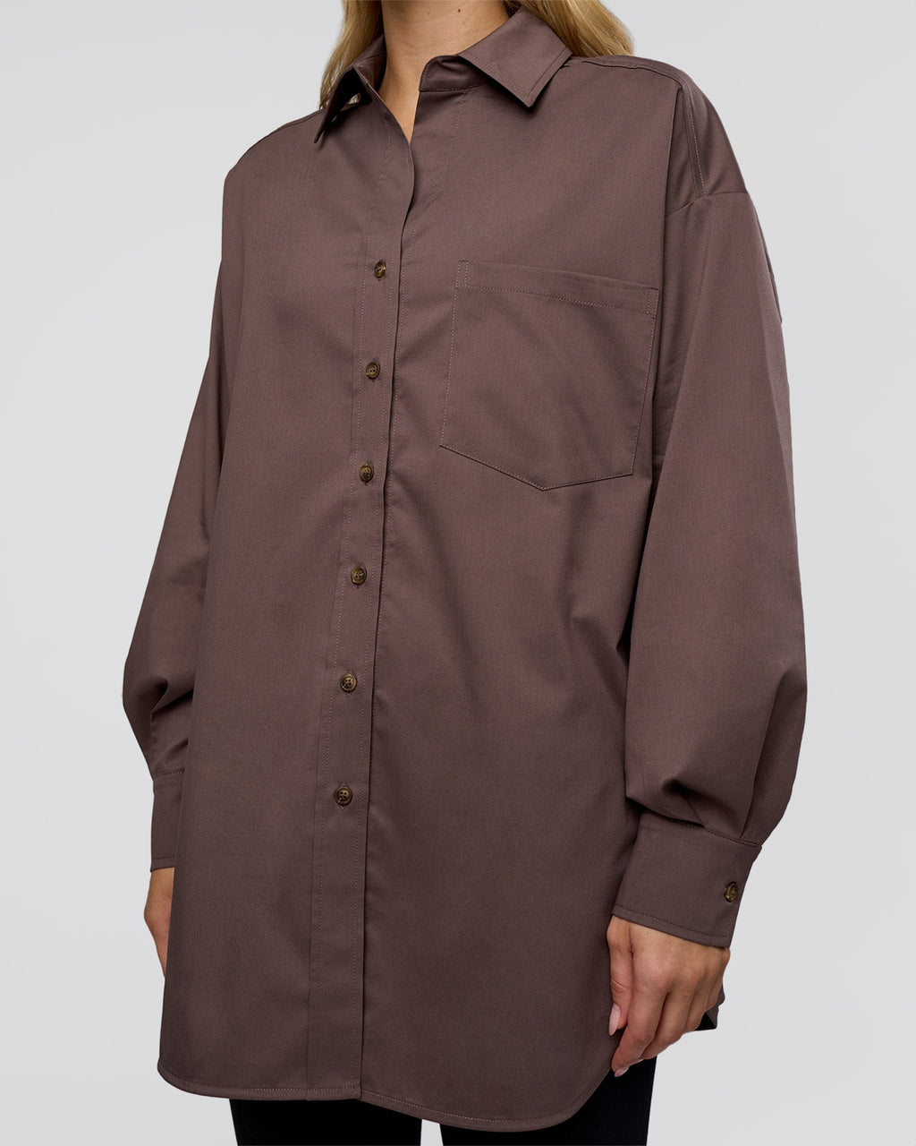 Go-To Oversized Shirt - Cocoa