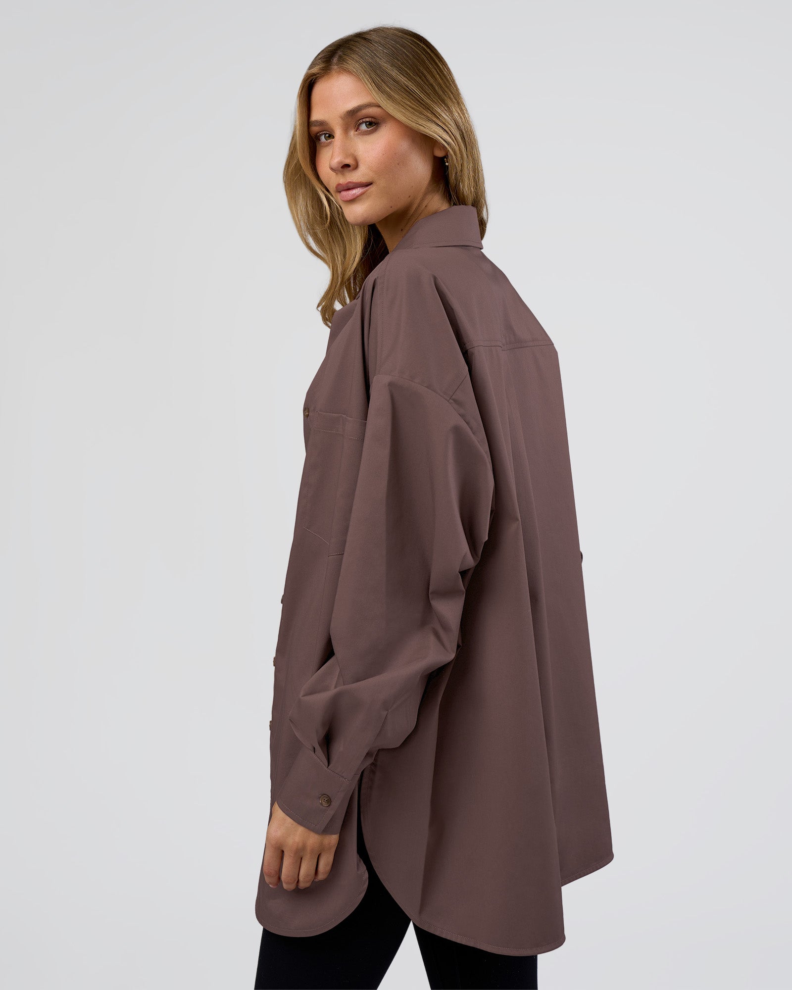 Go-To Oversized Shirt - Cocoa