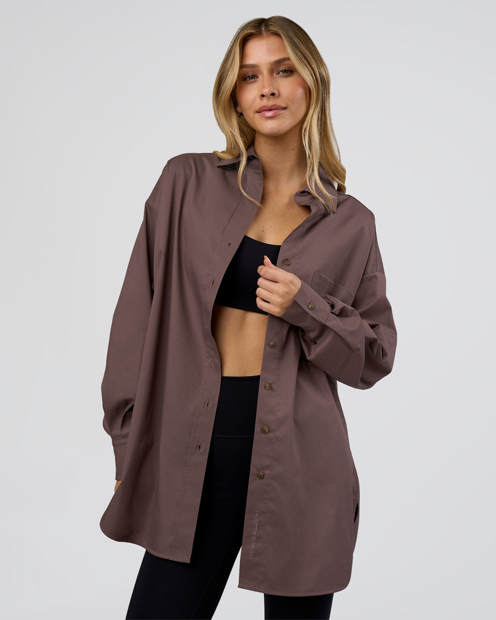 Go-To Oversized Shirt - Cocoa
