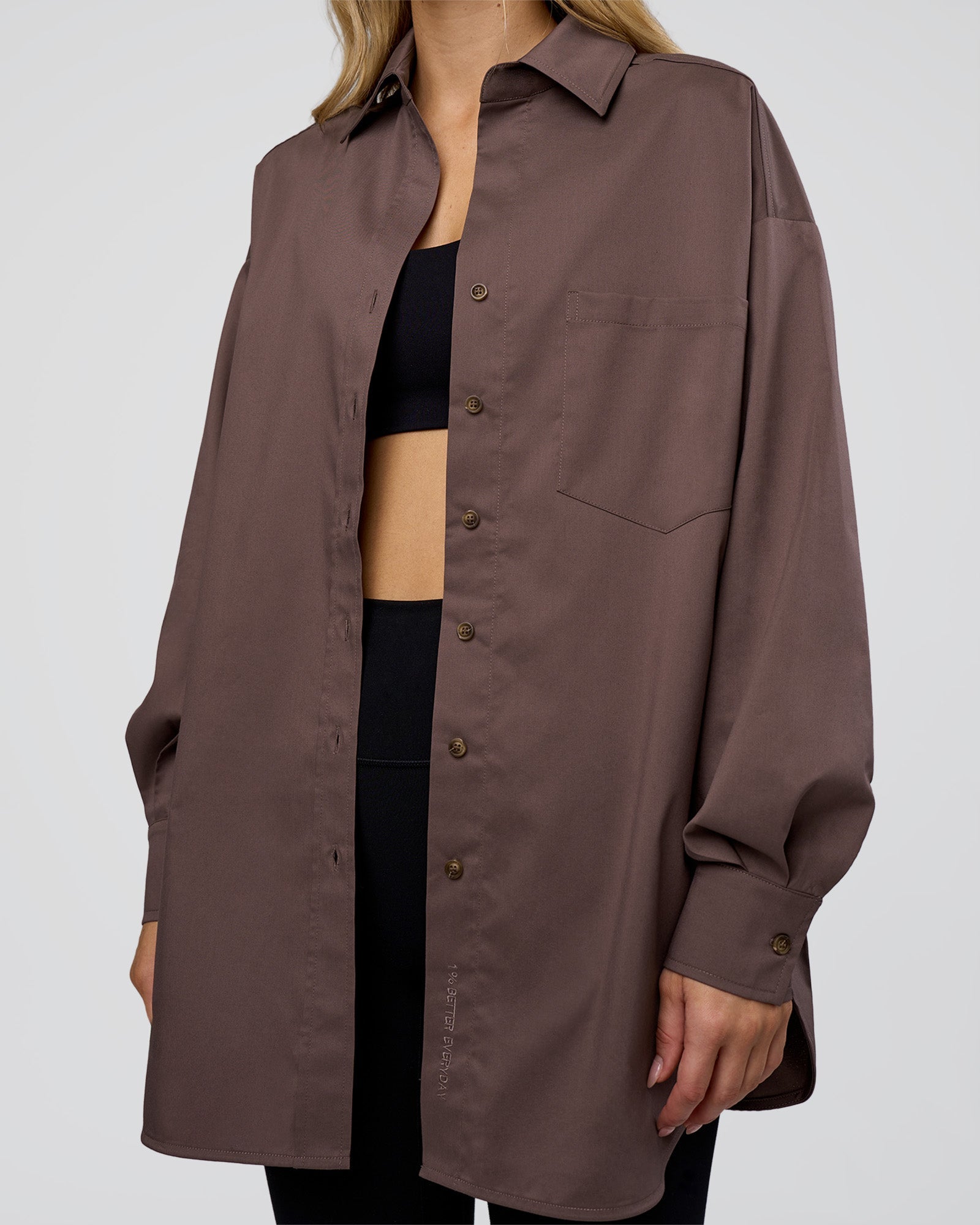Go-To Oversized Shirt - Cocoa