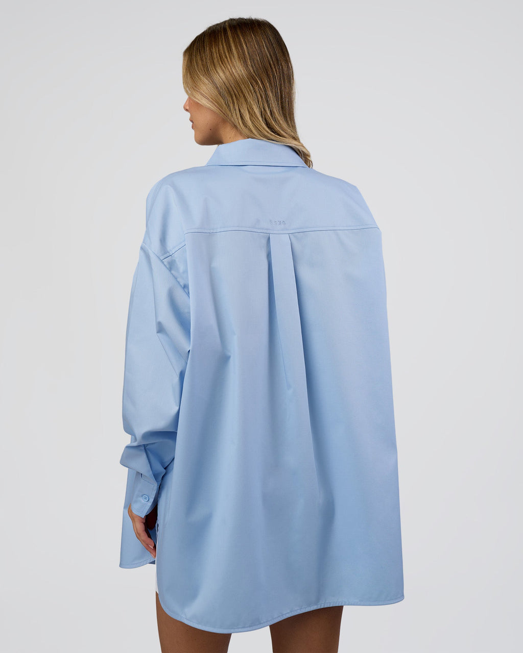 Go-To Oversized Shirt - Poplin Blue
