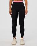 Liberate High-Rise Full Length Legging Pockets - Black-Candy Pink