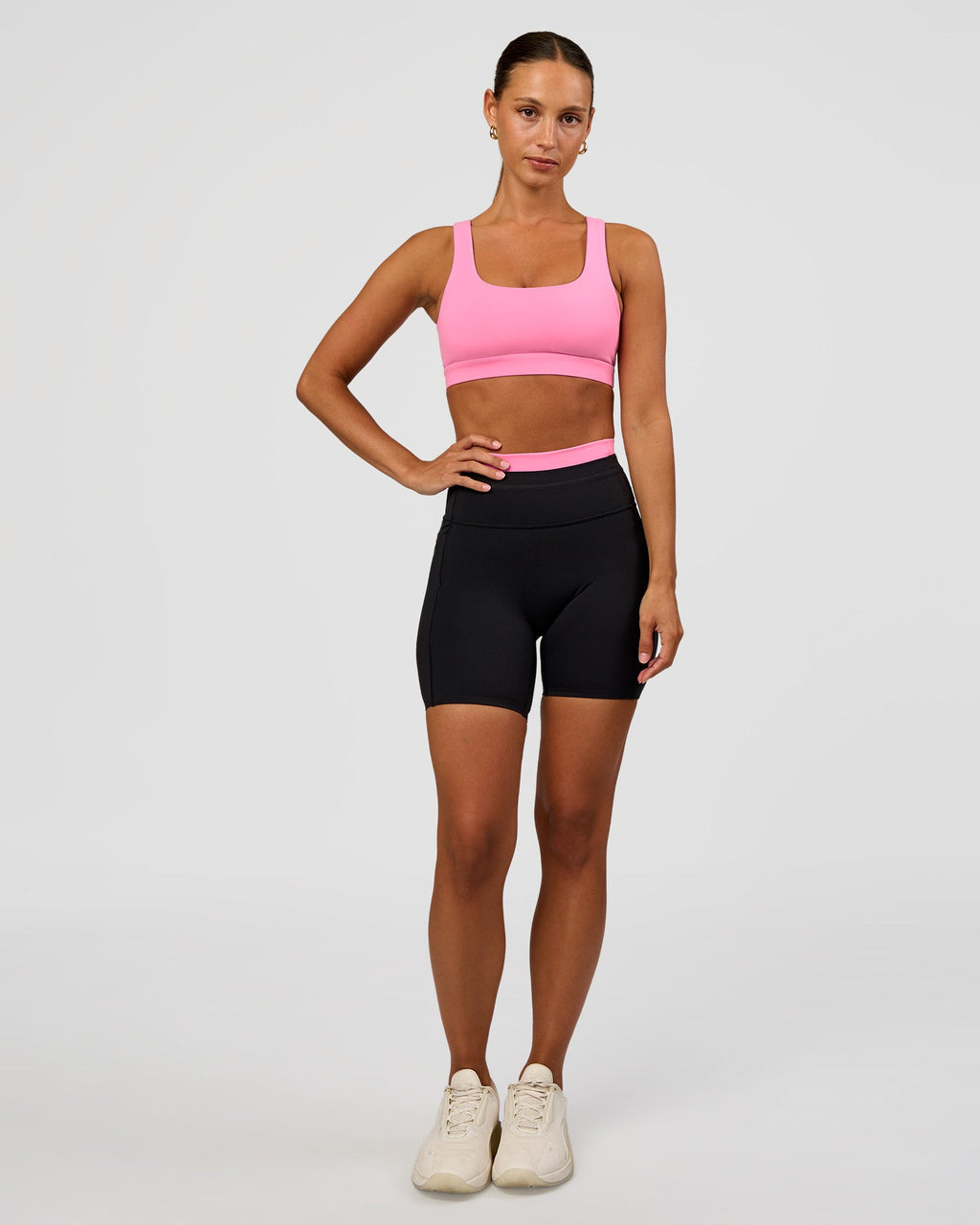 Liberate High-Rise 6" Short Pockets - Black-Candy Pink