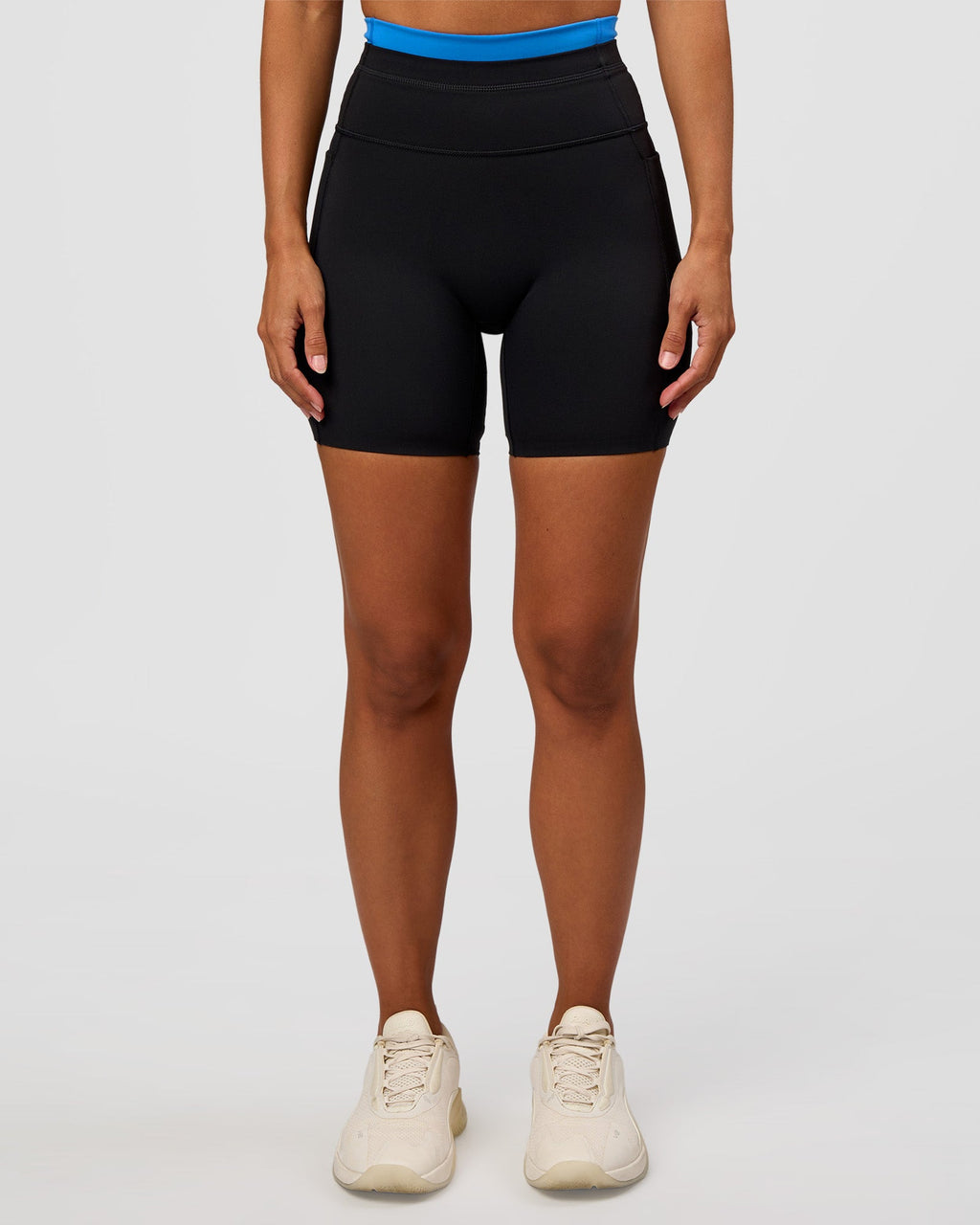 Liberate High-Rise 6" Short Pockets - Black-Palace Blue