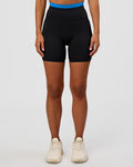 Liberate High-Rise 6" Short Pockets - Black-Palace Blue
