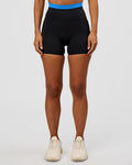 Liberate High-Rise 4" Short Pockets - Black-Palace Blue