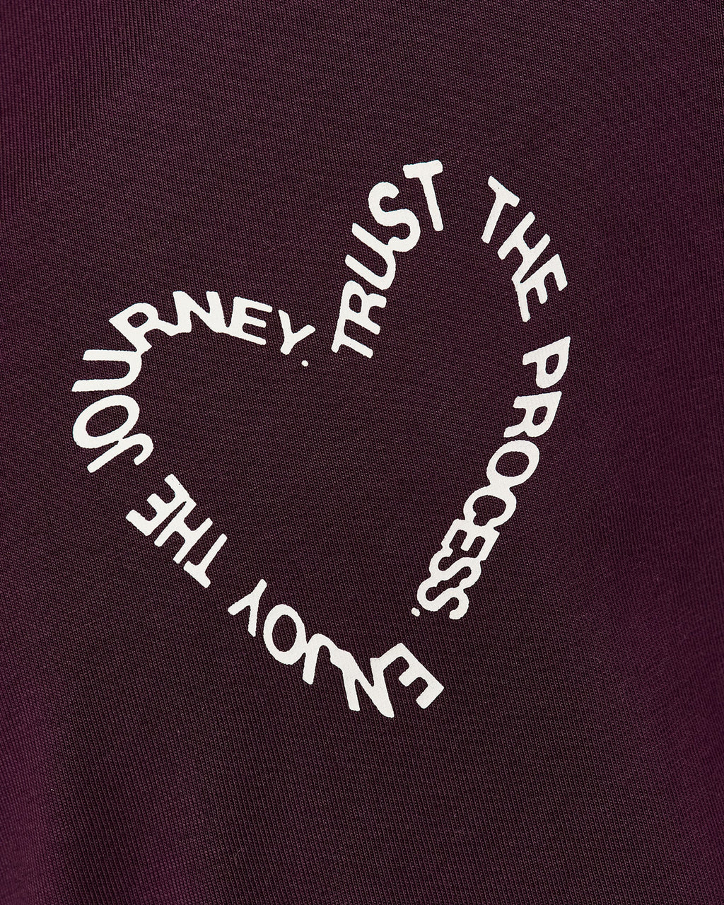 Love The Process FLXCotton Oversize Tee - Midnight Plum-White