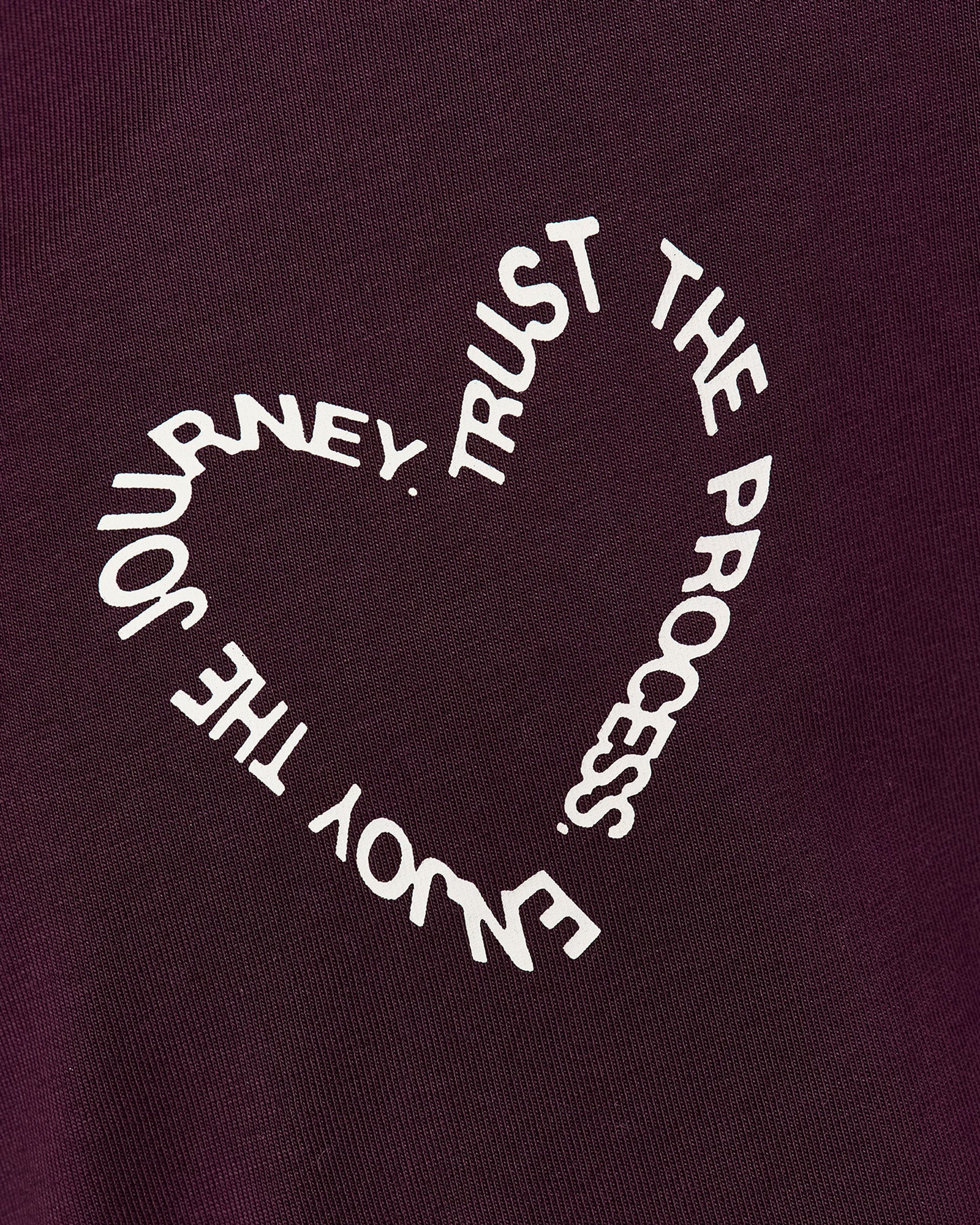 Love The Process FLXCotton Oversize Tee - Midnight Plum-White