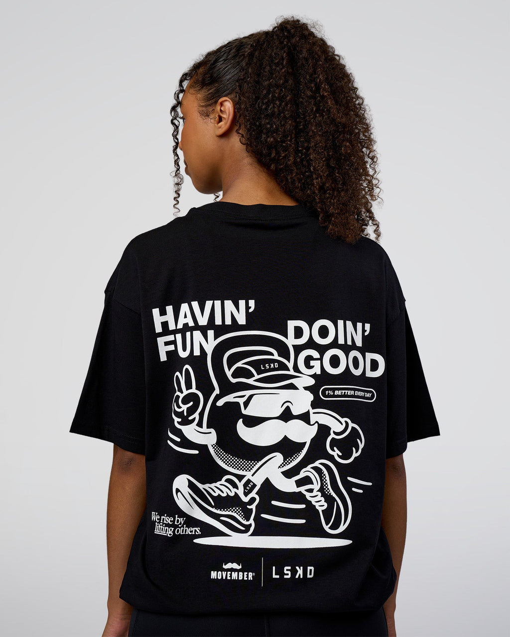 Movember 2025 FLXCotton Oversize Tee - Black