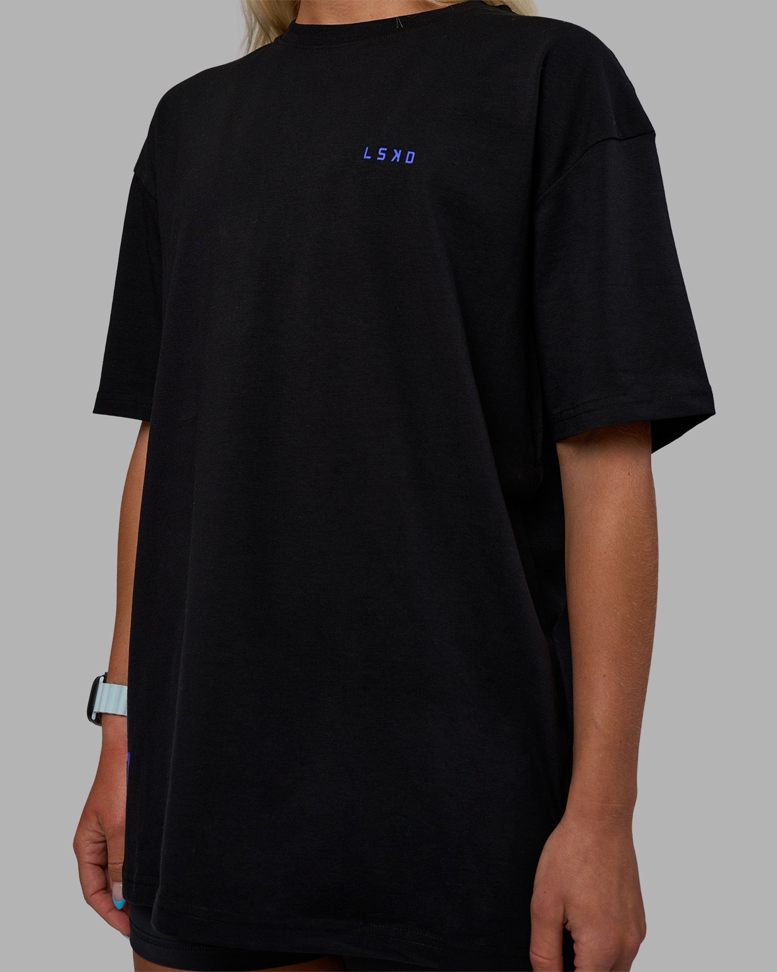 Pressure is a Privilege FLXCotton Oversized Tee - Black-Power Cobalt