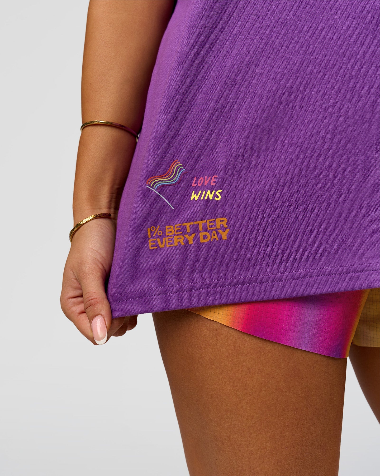 Pride Sticker Boxy Tee - Fresh Purple
