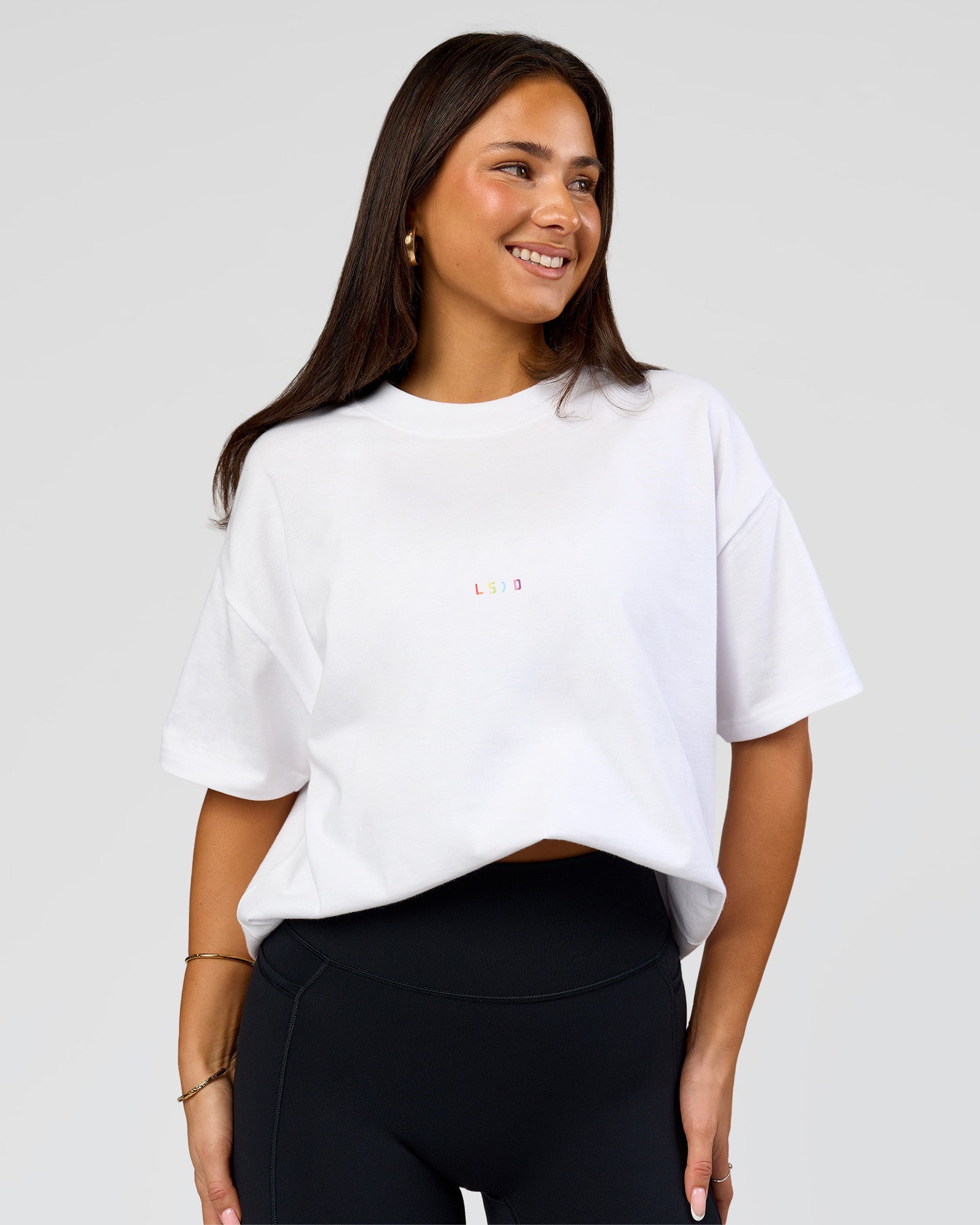 Pride Sticker Boxy Tee - White